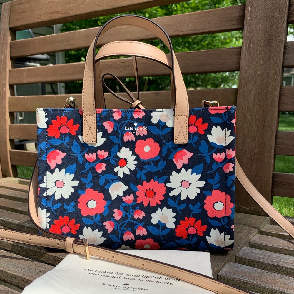 Kate Spade Daisy Floral Multi Canvas Satchel